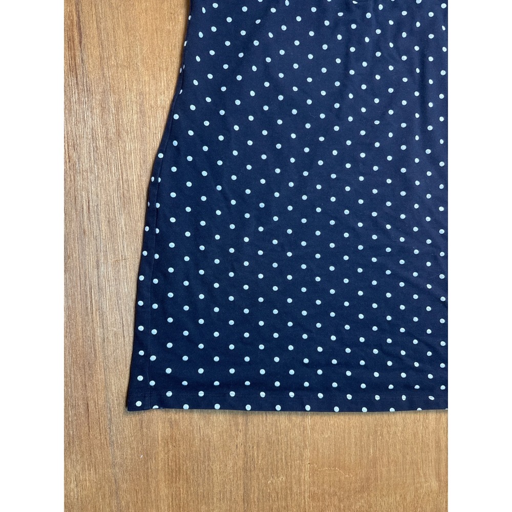 Tommy Hilfiger Polo Dress Womens Medium Navy Blue Excellent Polka Dot Mini - Picture 2 of 9